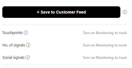 Save to Customer Feed button right on LinkedIn™